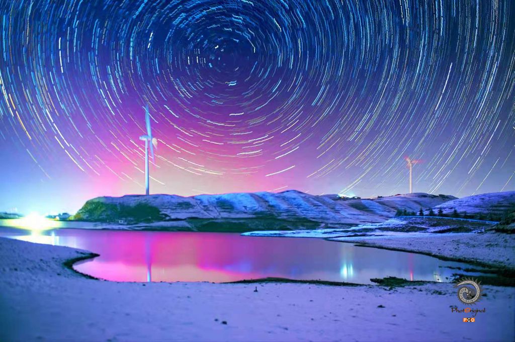 天池夜景