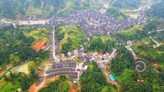 中国侗族大歌之乡-小黄侗寨鼓楼、吊脚楼美景